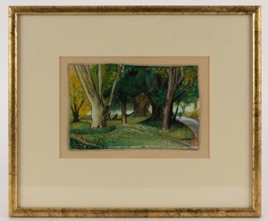 CHRISTINE COCHRAN (active 1970s - 2000s), Exhibition Gardens Melbourne, watercolour, titled, dated '88 and signed at base, 12 x 18cm; framed 29 x 34cm overall.