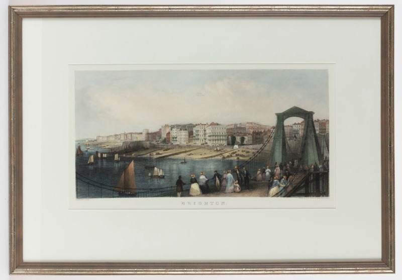 THOMAS ABIEL PRIOR (1809 - 1886), Brighton,  hand-coloured engraving, c1860, published by J & W Robins, London, 21 x 42cm; framed 44 x 63cm overall.