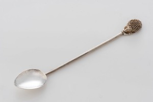 An Australian silver spoon with echidna finial, stamped "INCE 925 Stg. Sil.", 11.5cm long
