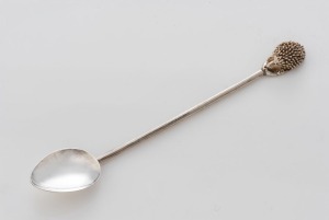 An Australian silver spoon with echidna finial, stamped "INCE 925 Stg. Sil.", ​​​​​​​11.5cm long