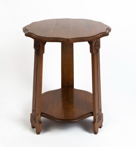 An Australian Arts & Crafts occasional table, Queensland maple, early 20th century, 72cm high, 59cm wide