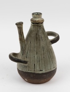 DAVID & HERMIA BOYD pottery teapot, A/F, incised "D.+ H. Boyd", 26cm high