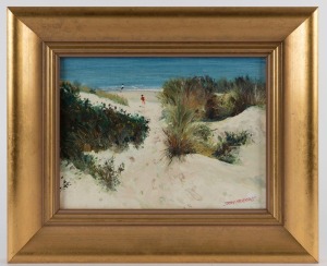 STAN PERKINS, Sand Dunes, oil on canvas board, signed lower right "Stan Perkins", ​​​​​​​21 x 29cm, 36 x 44cm overall