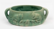 MELROSE WARE "Possum" trough with green glaze, stamped "Melrose Ware, Australian", ​​​​​​ 11cm high, 35cm wide