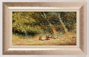 DALE MARSH (1940 - ), Autumn morning, signed lower right "Dale Marsh, 2001", ​​​​​​​24 x 46cm, 38 x 60cm overall