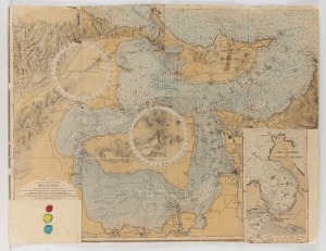 EASTERN ENTRANCE TO WESTERN PORT (Victoria), Admiralty chart 1707. No.5011. ​​​​​​​56 x 73cm