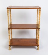 Folk Art cotton reel three tier stand, 19th/20th century, ​​​​​​​87cm high, 61cm wide, 30cm deep