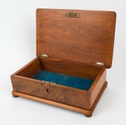 WILLIAM NORRIE antique specimen timber jewellery box, New Zealand origin, late 19th century, ​​​​​​​10cm high, 30.5cm wide, 19cm deep - 2