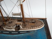 LOCH BROOM antique model tallship with four masts and rigging, 19th century, ​​​​​​​63cm high, 89cm long - 4