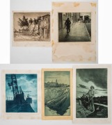 WILLIAM HUNTER (c.1900 - 1963), A group of five aquatints, circa 1930s, all signed, titled and editioned in the lower margins, various sizes, the largest 25 x 16cm (plate size). (5 items). Titles include "Fishermans Bend, the goat herder", "Playground, B - 4