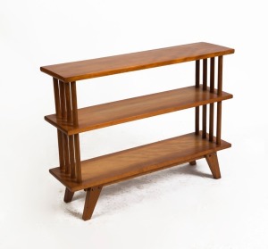 A vintage Australian kauri pine bookcase, circa 1950s, ​​​​​​​67cm high, 89cm wide, 24cm deep