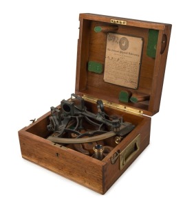 SEXTANT in case by HEATH & Co. of London, early 20th century, note: with certificate of examination inside lid, the case 26cm wide