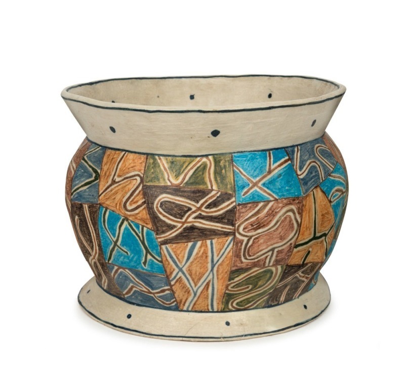 STEPHEN BENWELL studio pottery jardiniere, signed "S. Benwell, '87", ​​​​​​​17cm high, 22cm wide