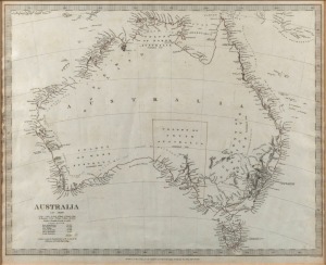 AUSTRALIA IN 1839. Published by The Society For The Diffusion Of Useful Knowledge. Showing the establishment of the new colony of South Australia., 34 x 41cm, 50 x 56cm overall 