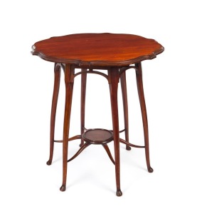 BEARD WATSON Ltd. of Sydney, Australian Arts & Crafts Queensland maple occasional table, circa 1905, 74cm high, 69cm wide