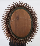 CROWN OF THORNS stunning antique Australian oval picture frame with photographic portrait, circa 1890s, 86 x 71cm - 2