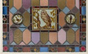 A stunning antique stained-glass window featuring Australian fauna including a kookaburra and a barn owl, circa 1880w. Originally made for a mansion in Grandview Grove in East Prahran, Melbourne. 174cm high, 98cm wide - 5