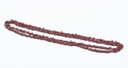 A mariner shell bead necklace with pink stain, ​​​​​​​164cm long