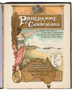 A 1901 COMMONWEALTH OF AUSTRALIA GROUP from the estate of Peter F. Thomson: A blue leather binding with gilt titles and decorations&nbsp;containing the 'Official Programme of Functions and Displays to Celebrate the Opening of the First Parliament of the Common - 2