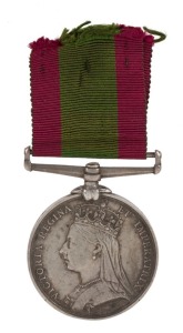 CAMPAIGN MEDAL: AFGHANISTAN Medal, silver, reverse with a column on the march, an elephant carrying a cannon; 1878-79-80; engraved for 3039. BBY. SGT. MAJ: G. LOVEDAY. 14/9TH. B.DE. R.A.