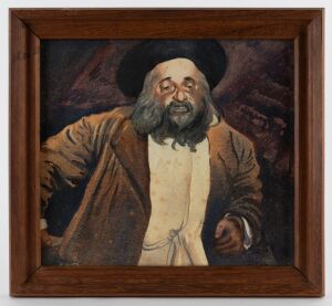 W. HUNTER, (the Rabbi), watercolour, signed lower left "W. Hunter", 32 x 35cm, 39 x 43cm overall