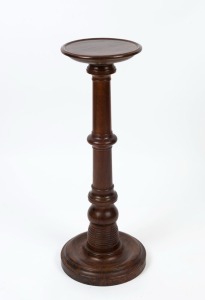 An antique jarrah turned pedestal, Western Australian origin, 19th century, 81cm high