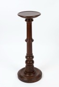 An antique jarrah turned pedestal, Western Australian origin, 19th century, ​​​​​​​81cm high