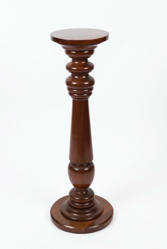 An Australian antique blackwood turned pedestal, 19th/20th century, ​​​​​​​101cm high, 28cm diameter