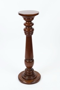 An Australian antique blackwood turned pedestal, 19th/20th century, 101cm high, 28cm diameter