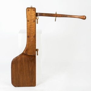 Couta boat wooden rudder, 20th century, 120cm high, 86cm wide