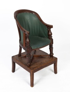 A child's antique highchair, 19th century, from Angaston, South Australia, 82cm high, 38cm across the arms