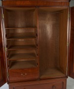 An antique Australian cedar two door wardrobe with blanket drawer, interior fitted with slides and drawer on the left side, 19th century, 219cm high, 136cm wide, 52cm deep - 3