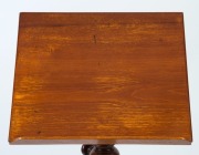 An antique Australian solid cedar music stand with adjustable post, 19th century, 125cm high - 2