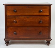 An Australian cedar three drawer chest, 19th century, ​​​​​​​95cm high, 104cm wide, 50cm deep