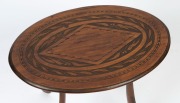 An Australian kauri pine oval occasional table, early 20th century, 48cm high, 58cm wide, 39cm deep - 2