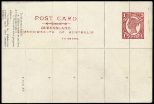 Group of mainly mint and used postal stationery. With N.S.W. (8), Sth Aust. (6), Queensland (1), Tasmania (3), Victoria (2) & Western Aust. (19). Majority mint, noted Official o'pts, Specimens, taxed and 1910 Queensland mint 1d red &nbsp;'Esparanto' postal car
