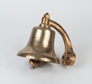 A brass ship's bell, 20th century, ​​​​​​​25cm high, 19cm wide