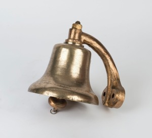 A brass ship's bell, 20th century, 25cm high, 19cm wide
