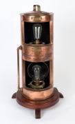 STERN ship's lamp, copper and brass on later timber base, early 20th century, ​​​​​​​70cm high overall