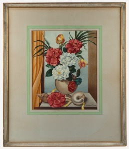 WILLIAM OLIVER GREEN (Australian, b.1911), A pair of floral still life paintings, (2), watercolour, circa 1940s, both signed William O. Green at lower right, each 38 x 30cm; framed 67 x 56cm (overall). "WOG" is best known for his wartime cartoons and ill