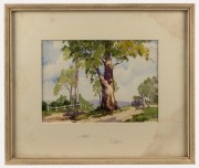 NANCY HEAL, Country Road, watercolour, titled verso, signed lower right, 14.5 x 20.5cm; framed (overall 27.5 x 32.5cm).