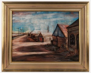 WILLIAM (BILL) BEAVAN (1944 - 2005) Back Street, Wentworth N.S.W., oil on board, signed and dated '70 lower right, 48 x 61cm; framed 63 x 78cm overall.