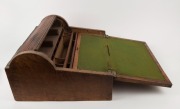 LORD CASEY Anglo-Indian writing box with tambour top, teak and ebony, 19th century. Bearing brass plaque inscribed "To Lord Casey In Appreciation And Friendship. Sir Frank Carter". 26cm high, 51cm wide, 45cm deep - 3