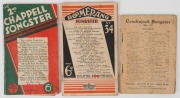 Three Australian "SONGSTER" booklets, early 20th century,