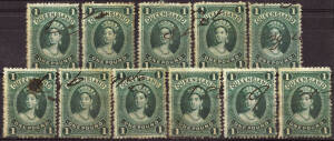 Accumulation on stockcards, majority high value Chalons, 2/- to &pound;1 with a &pound;1*?, the rest fiscally used (85+). Plus a few other values and revenues (30+). Should suit a plating specialist with re-entries and other varieties. Mixed condition.