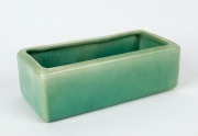 MELROSE WARE pottery trough with green glaze, stamped "Melrose Ware, Australian", ​​​​​​​7.5cm high, 22cm wide