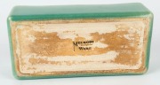 MELROSE WARE pottery trough with green glaze, stamped "Melrose Ware, Australian", ​​​​​​​7.5cm high, 22cm wide - 2