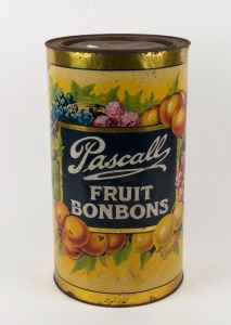 "PASCALL, FRUIT BONBONS" 20lb. advertising tin, circa 1930s, ​​​​​​​39cm high