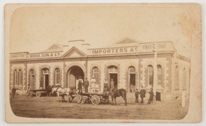 G. WOOD, SON & Co. Adelaide, carte-de-visite, circa 1870s. Inscribed verso "G. WOOD, SON & Co. Adelaide, S.A.. GILBERT WILLIAM WOOD (1828-1886) see far right of photo",