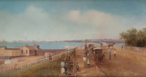 ROBERT TODONAI (b.1963), On the Esplanade, St. Kilda, oil on canvas, signed lower right, 50 x 90cm.